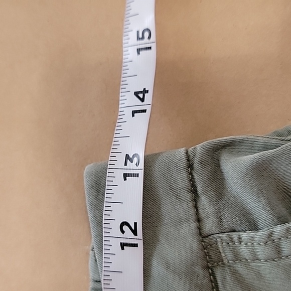 American Eagle Size 000S Washed Olive Green Mid Rise Baggy Wide Leg Cargo Pants - Picture 6 of 14